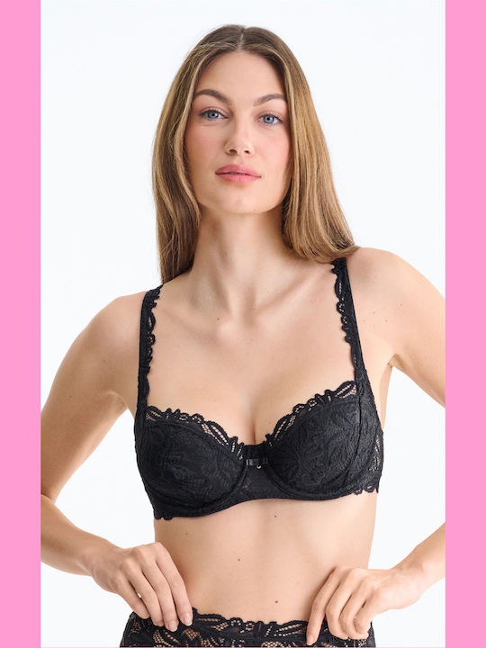 Tiara Black Non-Padded Underwire Bra