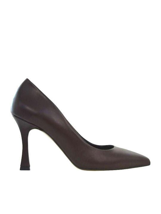 Toutounis Brown Leather Heels