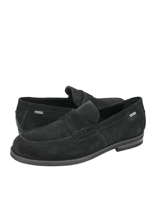Suede Men's Loafers in Black