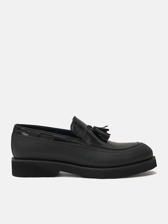 Leather Men's Loafers in Black