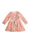 Rosa Samtkleid für Mädchen