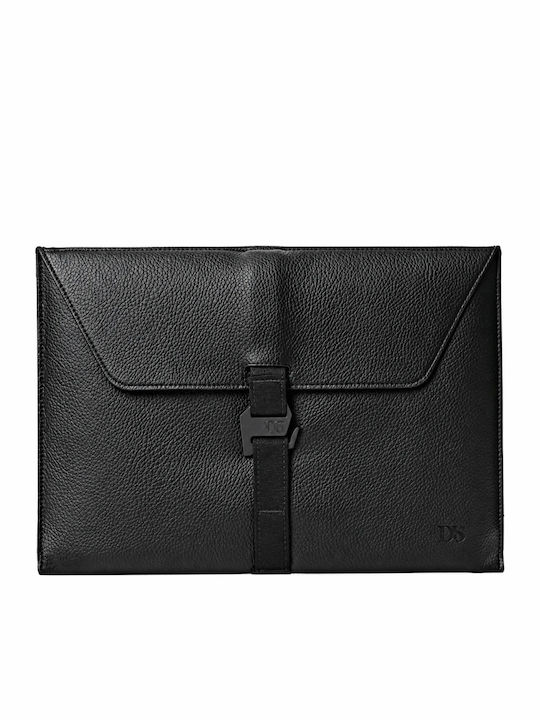 Db Bags Proper Elegant Black Pu Leather 15-inch Laptop Sleeve