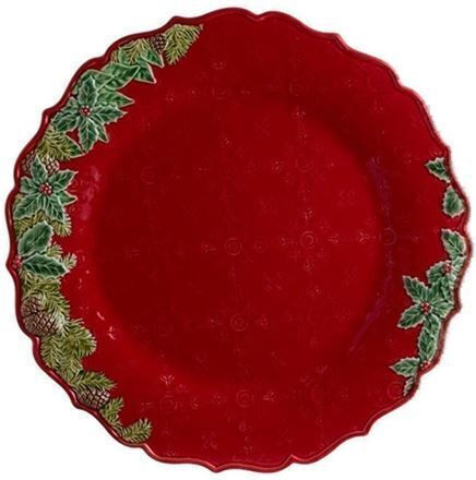 Bordallo Pinheiro Farfurie de Crăciun din Ceramică
