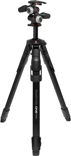 Manfrotto Τρίποδο One από Αλουμίνιο με 3-way Κεφαλή έως 177.8cm και Αντοχή 4.11kg