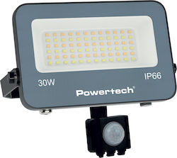 Powertech Wasserdichter LED-Fluter 30 W Natürliches Weiß 4000 K mit Bewegungssensor IP66 Powertech Wasserdichter LED-Fluter 30 W Natürliches Weiß 4000 K mit Bewegungssensor IP66