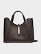Leather Women's Tote Bag Brown