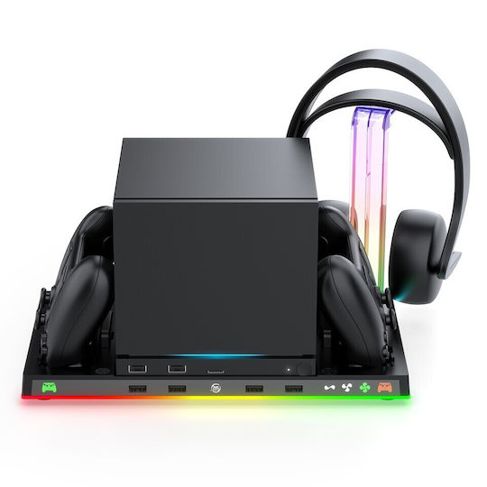 Imp Tech Dlx+led Multi-function Charge Cool Store Stand Steam Machine Black Grey Pc