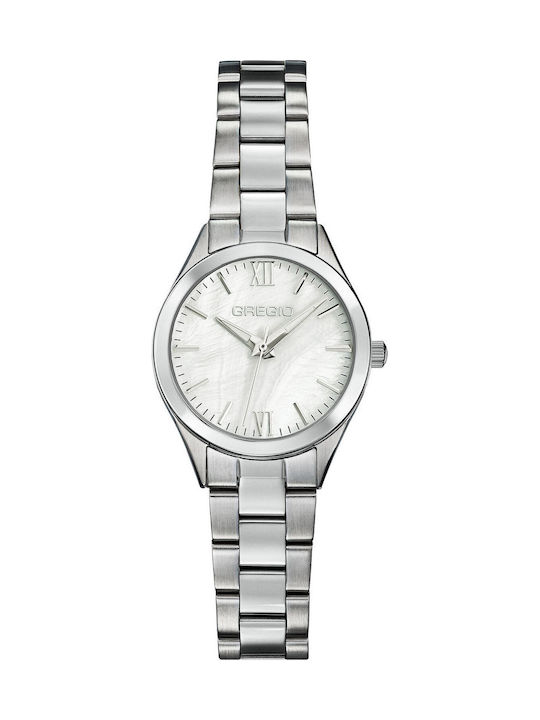 Women's Battery-Powered Watch with Silver Stainless Steel Bracelet