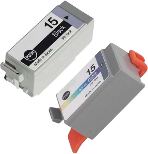 Pack Kompatibler Canon Inkjet-Druckertinten BCI-15 Schwarz 6 Stück