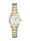 Women's Battery-Powered Watch with Silver Stainless Steel Bracelet