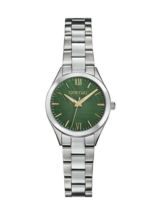 Women's Battery-Powered Watch with Silver Stainless Steel Bracelet