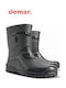 Demar Young Fur-Lined Black Work Ankle Wellies with WR Certification