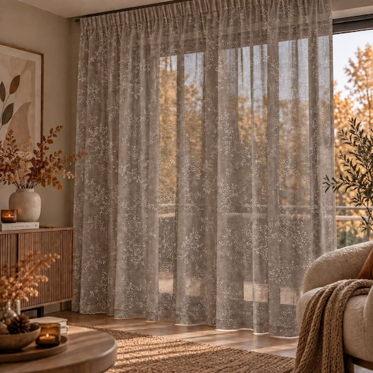 Kraft World Завеса с перделък Мока 270x270 см.