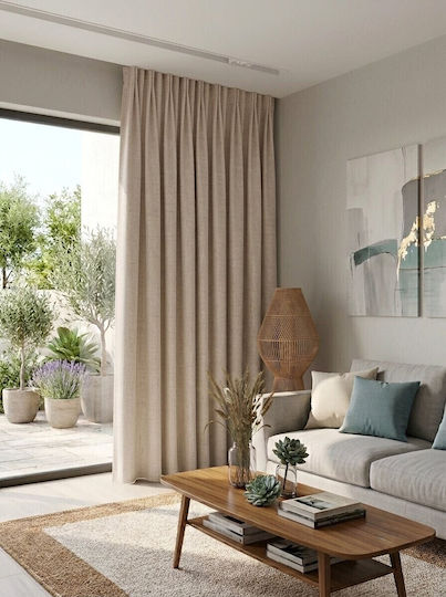 Kraft World Завеса с Перделък в Бежово 270x270 см.