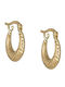 Goldene Creolen mit Diamanten K9 057341 057341 9 Karat Gold