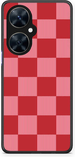 Smartfits Red Pink Striped Checks Huawei Nova 11i Θήκη