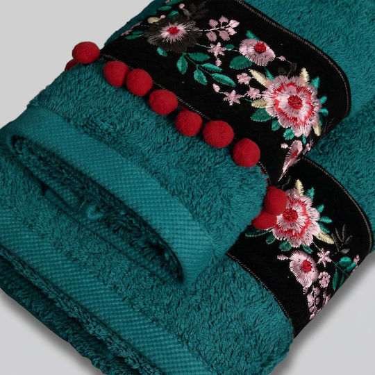 White Fabric Set Green Weight 600gr/m²