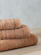 Nima Bath Towel Set 3 pcs Terracotta Weight 450gr/m²