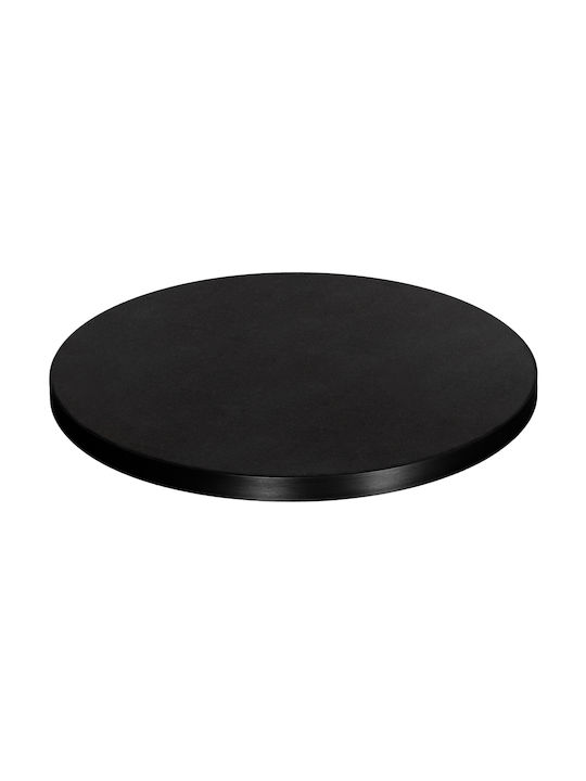 HomeMarkt Blat de Masă Rotund din Aluminiu Negru 70x70cm HM6653.01