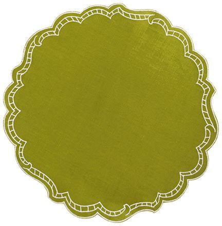 La Gallina Matta Set de masă din țesătură verde