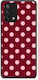 Smartfits Pink Polka Dots On Burgundy Oppo A74 4g Θήκη