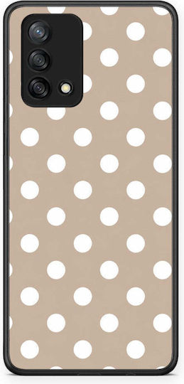 Smartfits White Polka Dots On Taupe Oppo A74 4g Θήκη