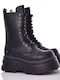 Damen-Kampfstiefel Schwarz