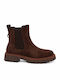 Suede Women's Brown Chelsea Ankle Boots