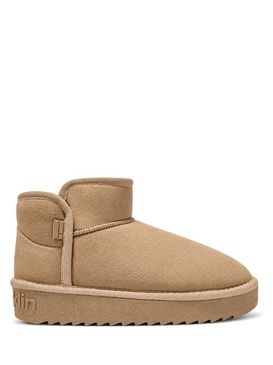 D.Franklin Nordic Low Women's Ankle Boots Beige