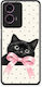 Smartfits Black Kitten Pink Bow Polka Dots Hülle für Motorola G24