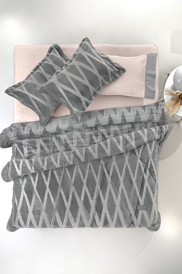 Guy Laroche King Size Sherpa Comforter 260x240 cm Zadic 530 530 GSM