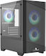 Monarch Gaming Mini Tower Computer Case with Side Window and RGB Lighting Black