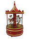 Trademarkt Christmas Decorative Carousel Red with Music 23.5x14x14cm