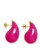 Women's Steel Pink Stud Earrings