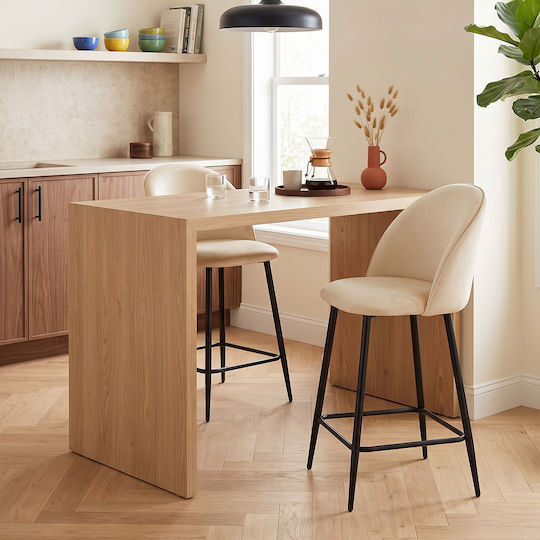Σετ Σκαμπό Μπαρ Perch Κρεμ 2τμχ 50x53x99εκ. Σετ Σκαμπό Μπαρ Perch Κρεμ 2τμχ 50x53x99εκ.