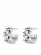 Steel Earrings Multi-Layer Hoop Silver