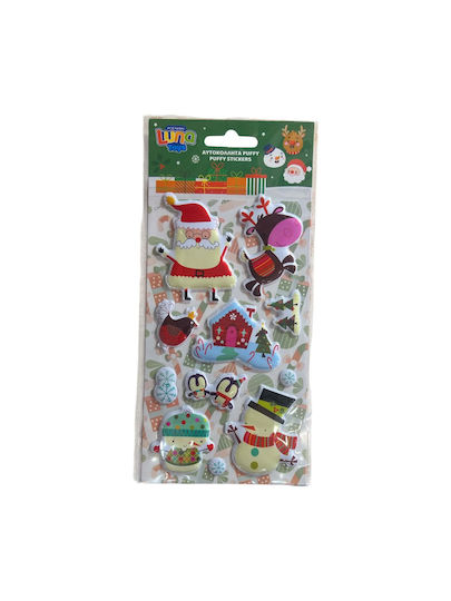 Luna Weihnachtsaufkleber mit Weihnachtsmann-Motiv Puffy