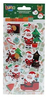 Luna Weihnachtsaufkleber mit Weihnachtsmann-Motiv Puffy