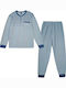 Ustyle Winter-Herrenpyjama Blau