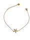 Women's Gold-Plated Steel Chain Bracelet with Zircon