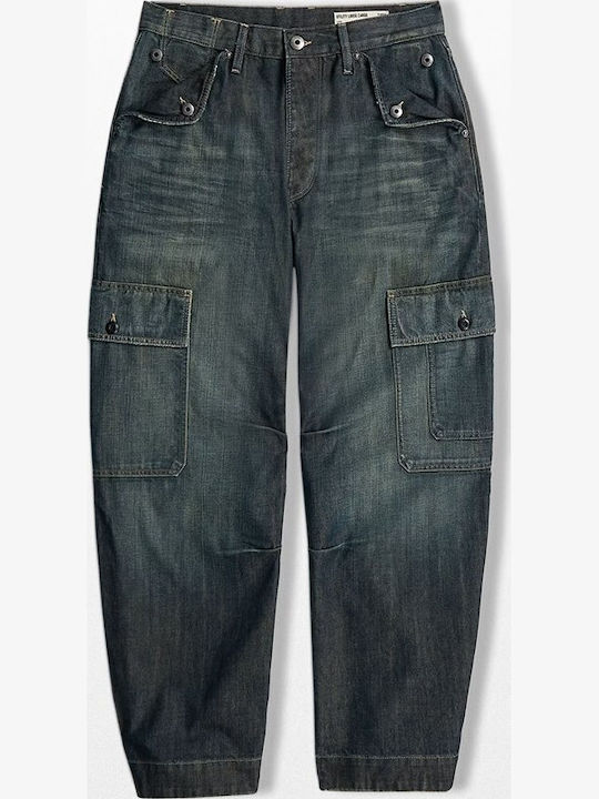 Men's Cargo Loose Fit Trousers Blue