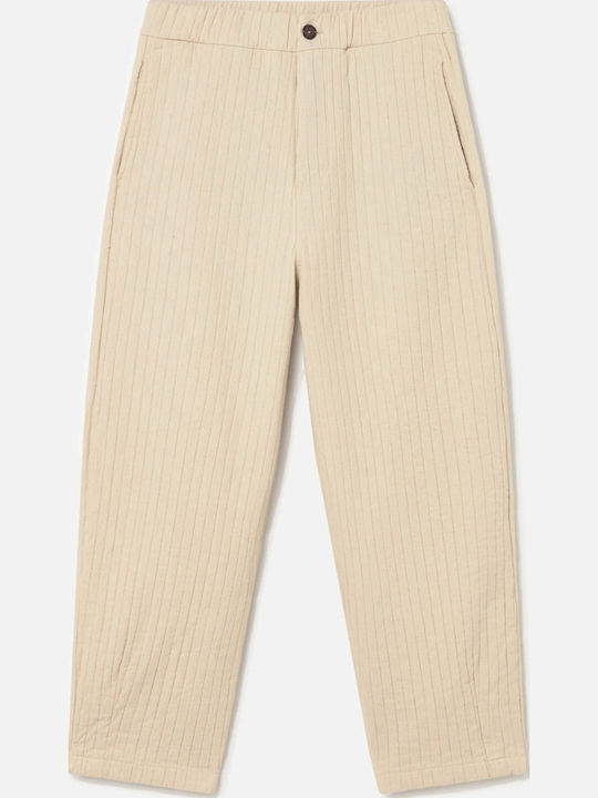 Kaotiko Herrenhose mit Geradem Bein Ecru