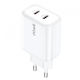 BWOO Φορτιστής Χωρίς Καλώδιο με 2 Θύρες USB-C 35W Power Delivery White (CDA206)