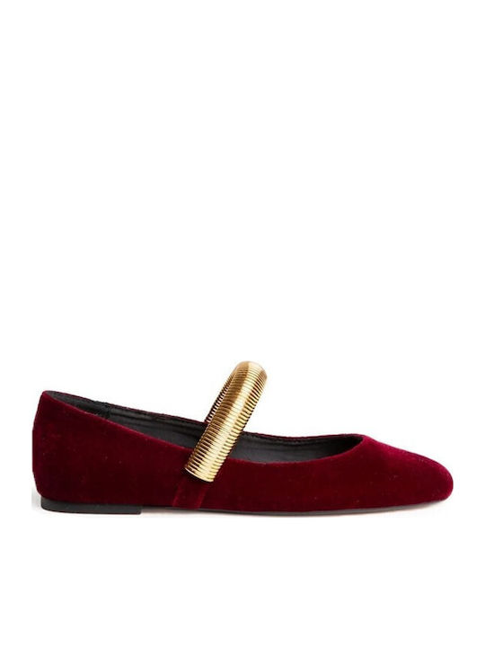 Corina Damen Ballerinas Burgunderrot