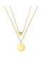 Double Necklace in Gold-Plated Steel