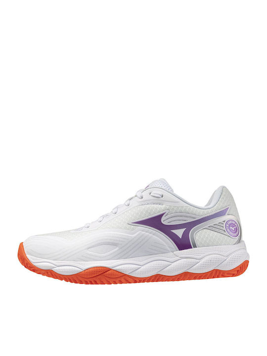 Mizuno Wave Enforce Court 2 Γυναικεία Παπούτσια Τένις Λευκά