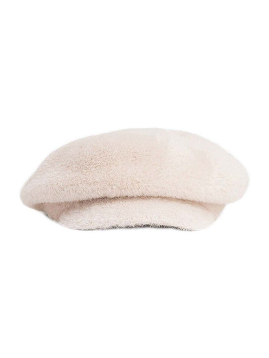 Tiffosi Women's Furry Beret Ecru
