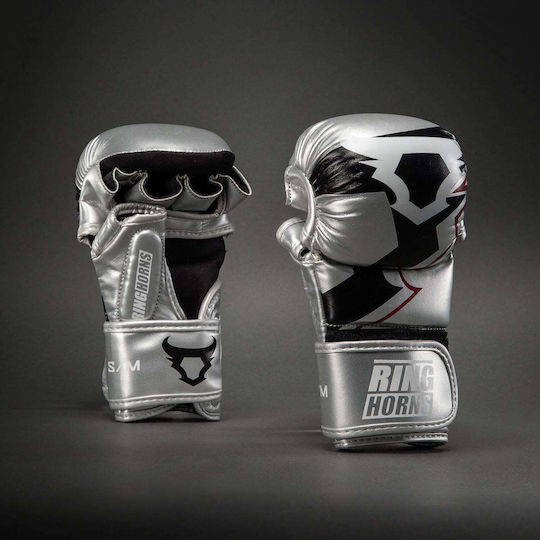 Mănuși Ringhorns Charger MMA Sparring Argintii Negre