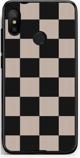 Smartfits Black Taupe Striped Checks Xiaomi Mi A2 Lite Case