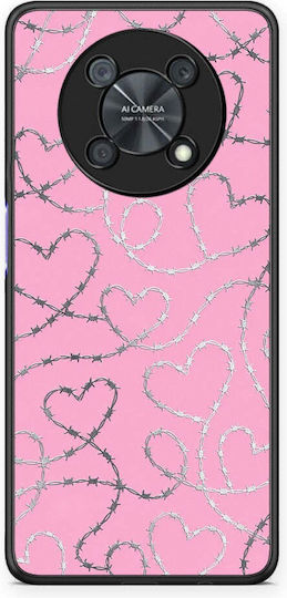 Smartfits Barbed Wire Hearts Auf Rosa Huawei Nova Y90 Hülle